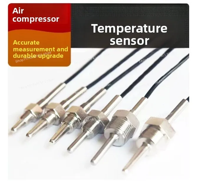 PT100 Threaded Temperature Sensor G1/4 G1/8 3/8 Screw Mount Temperature Transducer for Air Compressor Equipment