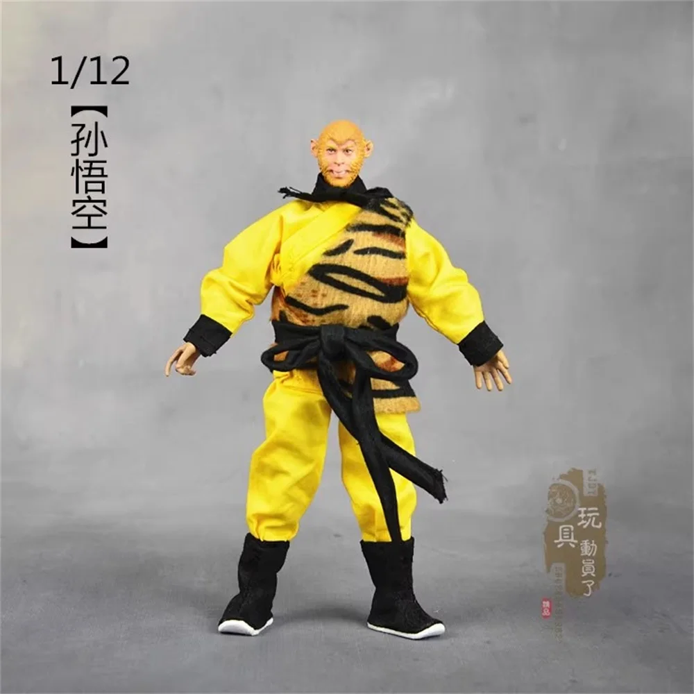 YYDS 1/12 soldado Sun Wukong Tigre chaleco con estampado conjunto de ropa modelo de juguete apto para cuerpo de figura de acción de 6 pulgadas en Stock