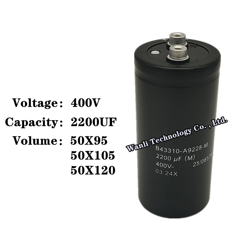 

1PCS/Lot 400V2200UF 400V 2200UF VDC MFD 50X95 50X105 50X120 Electrolytic capacitor