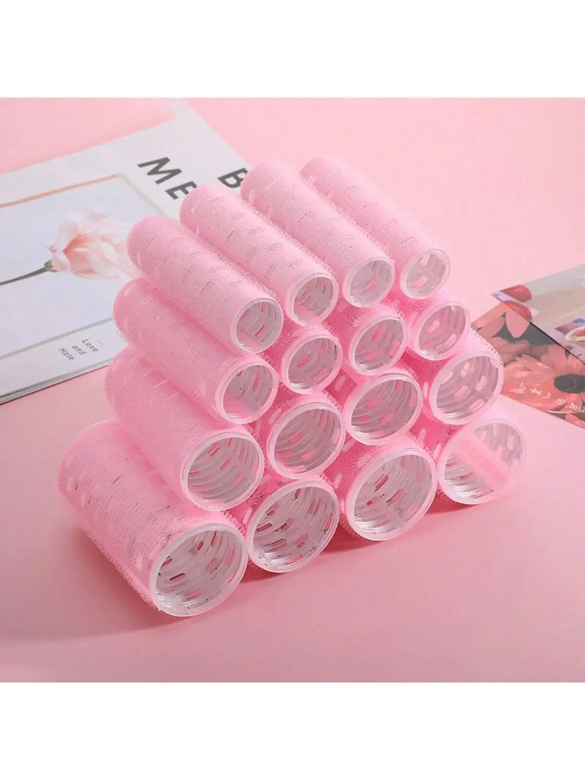 6 pcs Lazy Air Bangs Hook and Loop Self-Adhesive Curling Iron Hollow Curling Iron Curling Iron with Aluminum Structure