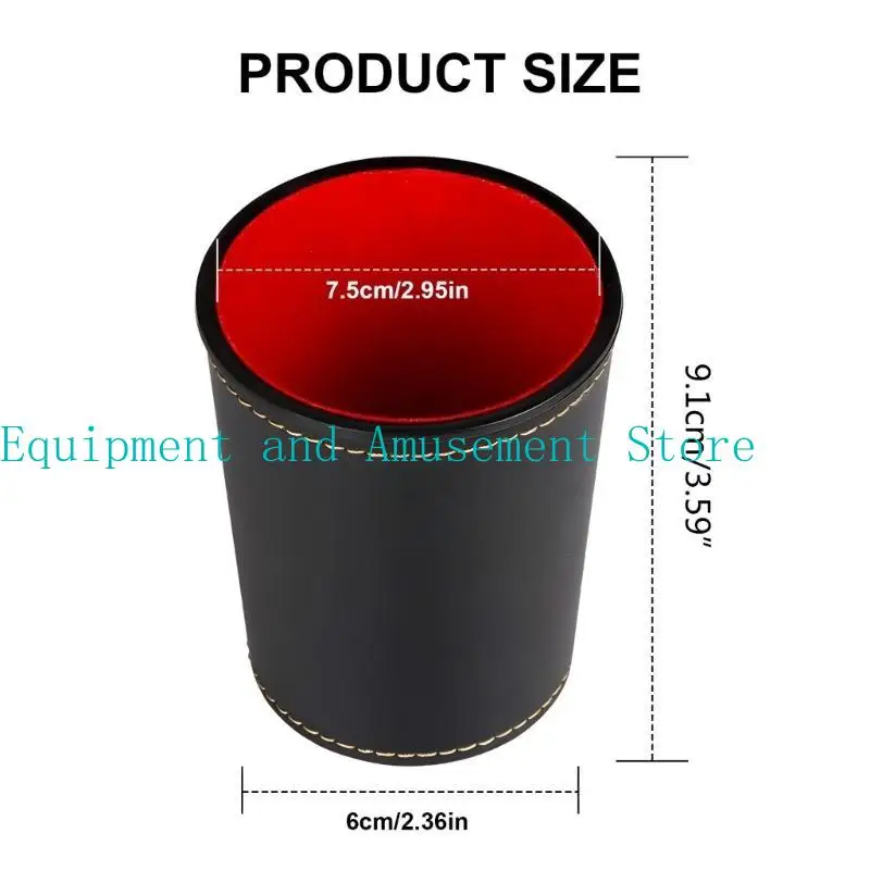Y1UC PU Dices couro Copa Dices entretenimento Shake Container Most Dices Game Bar Party Table Board Dices Game Part
