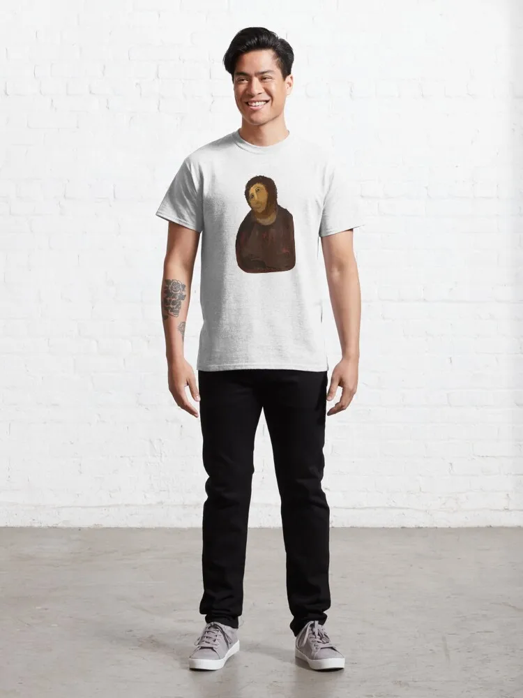 Failed Restorations: Ecce Homo Classic T-Shirt Casual O-Neck Tee Shirts Streetwear New Fashion Top Tees