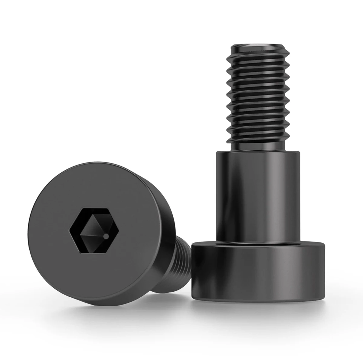 M2 M2.5 M3 M4 M5 M6 M8 M10 M12 Black 304 Stainless Steel Hex Socket Cap Head Roller Bearing Shoulder Screw Bolt Stuff Screw