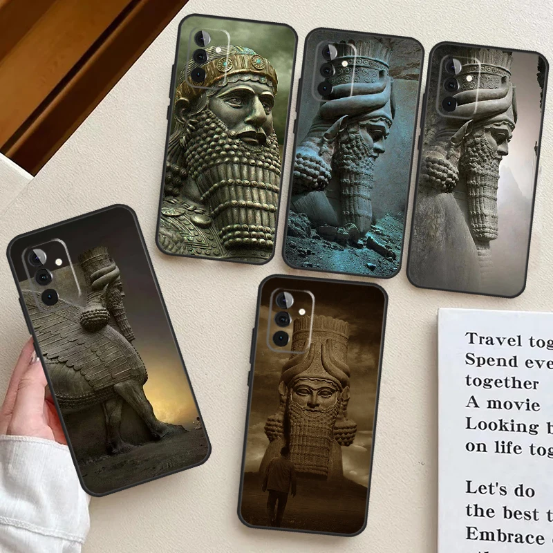 Assyrian Statue lamassu Art Case For Samsung Galaxy A34 A54 A14 A24 A53 A33 A13 A52 A32 A22 A12 A71 A51 A15 A25 Coque