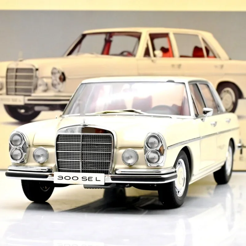 

Autoart 1:18 300SEL 6,3 W109 Белая имитация ограниченной серии, все открытые металлические статические модели автомобиля из сплава, игрушка в подарок