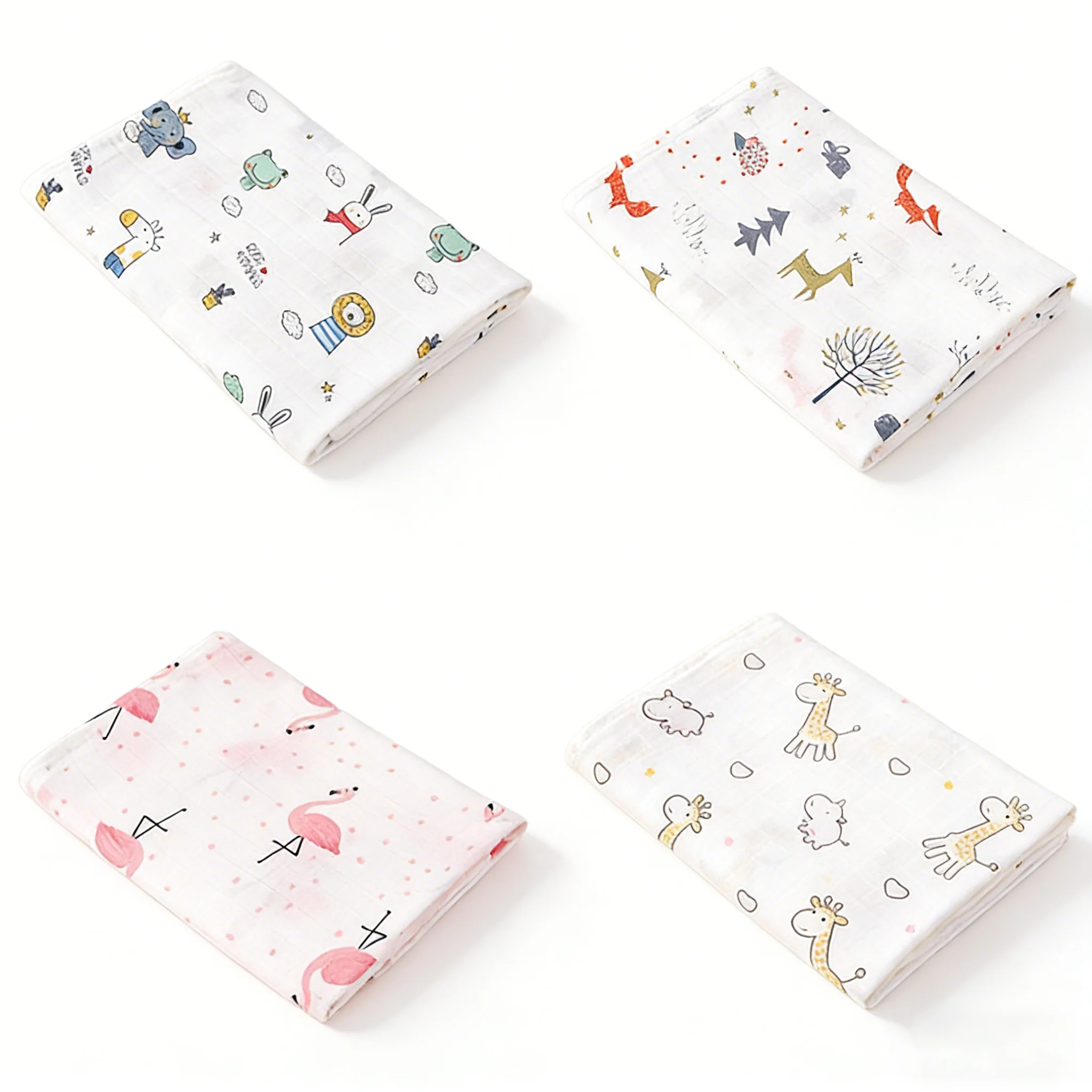 Baby Swaddle Blanket, Gauze Blanket, Available in Multiple Colors, Gauze Material with Bamboo Fiber, Soft and Skin-Friendly, Baby Bath Towel, Swaddle Wrap, Newborn Baby Wrap, Christmas/New Year/Easter Holiday Gift