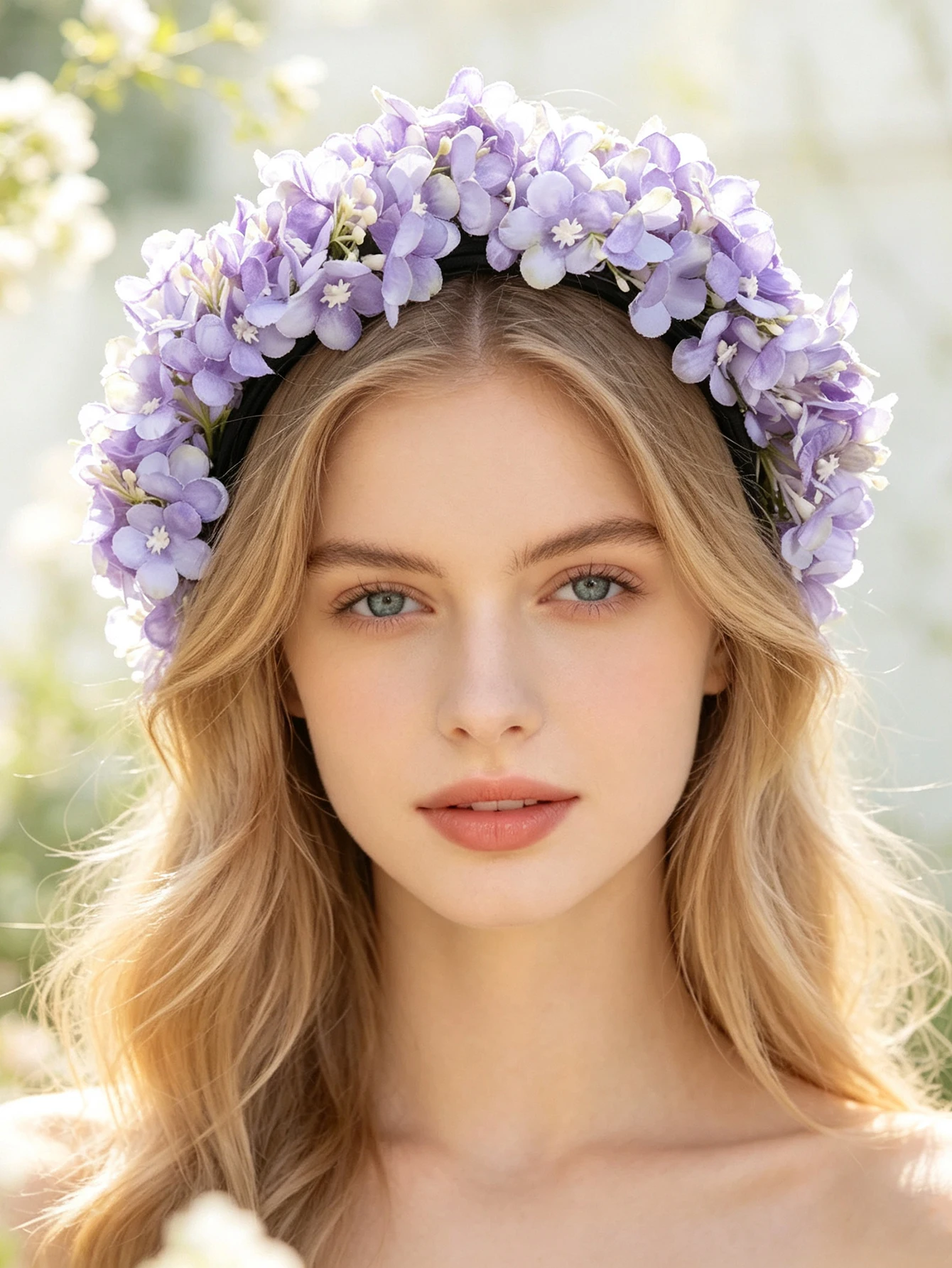 1 stücke weibliche Mori Krawatte Stirnband Fee Kopf bedeckung weibliche Zweige Blumen Foto Dekoration Leistung