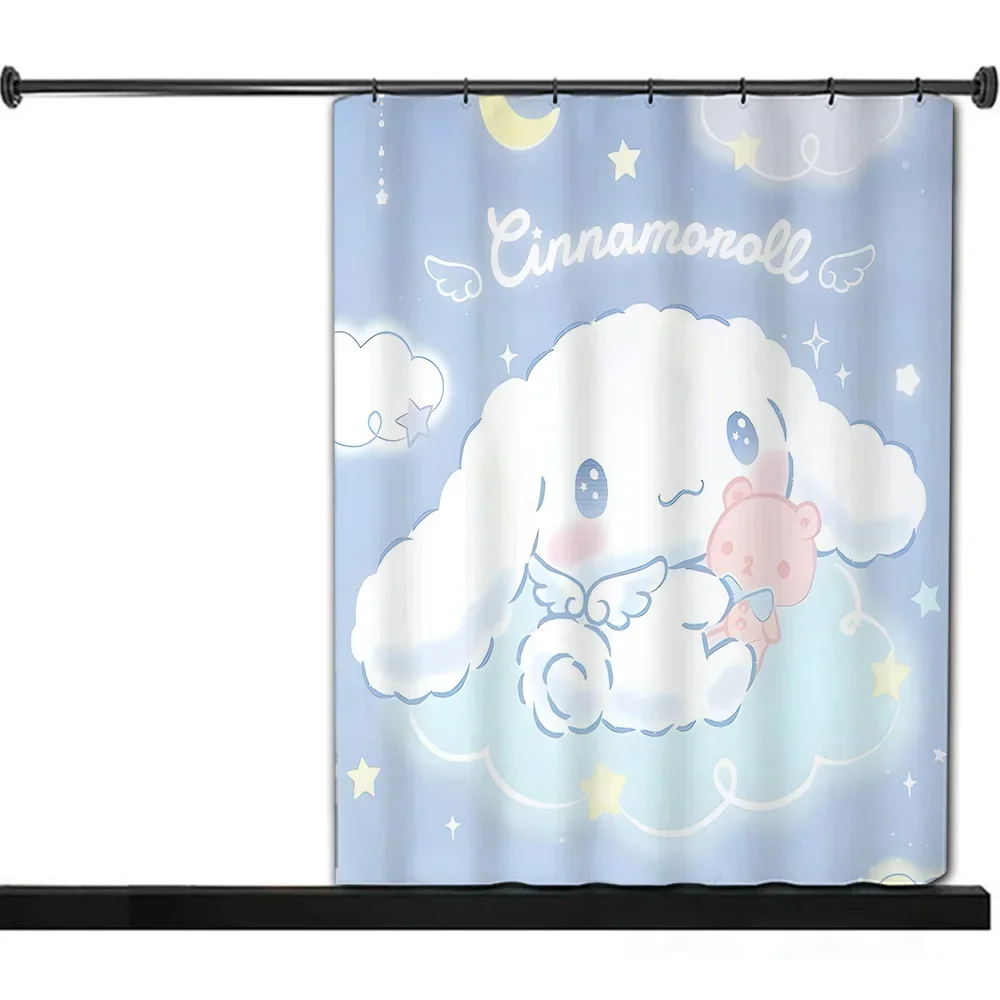 Leuke Cinnamoroll Douchegordijn Waterdicht Polyester Stof Verf Kleurrijke Badgordijnen Thuis Badkamer Decor Gordijn Met Haak