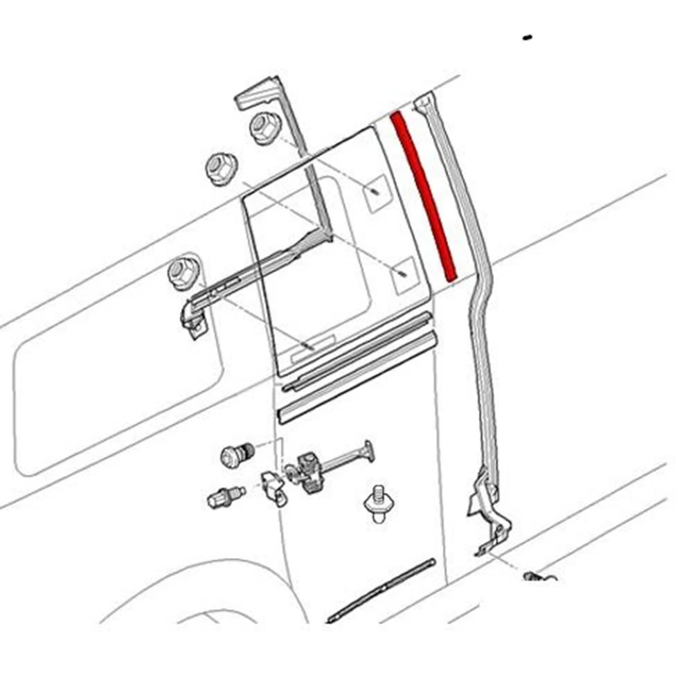 Strisce sigillanti porta posteriore B copertura del pilastro Trim per MINI New Clubman R55 51137167236 guarnizione della porta interna sostituire accessori per auto