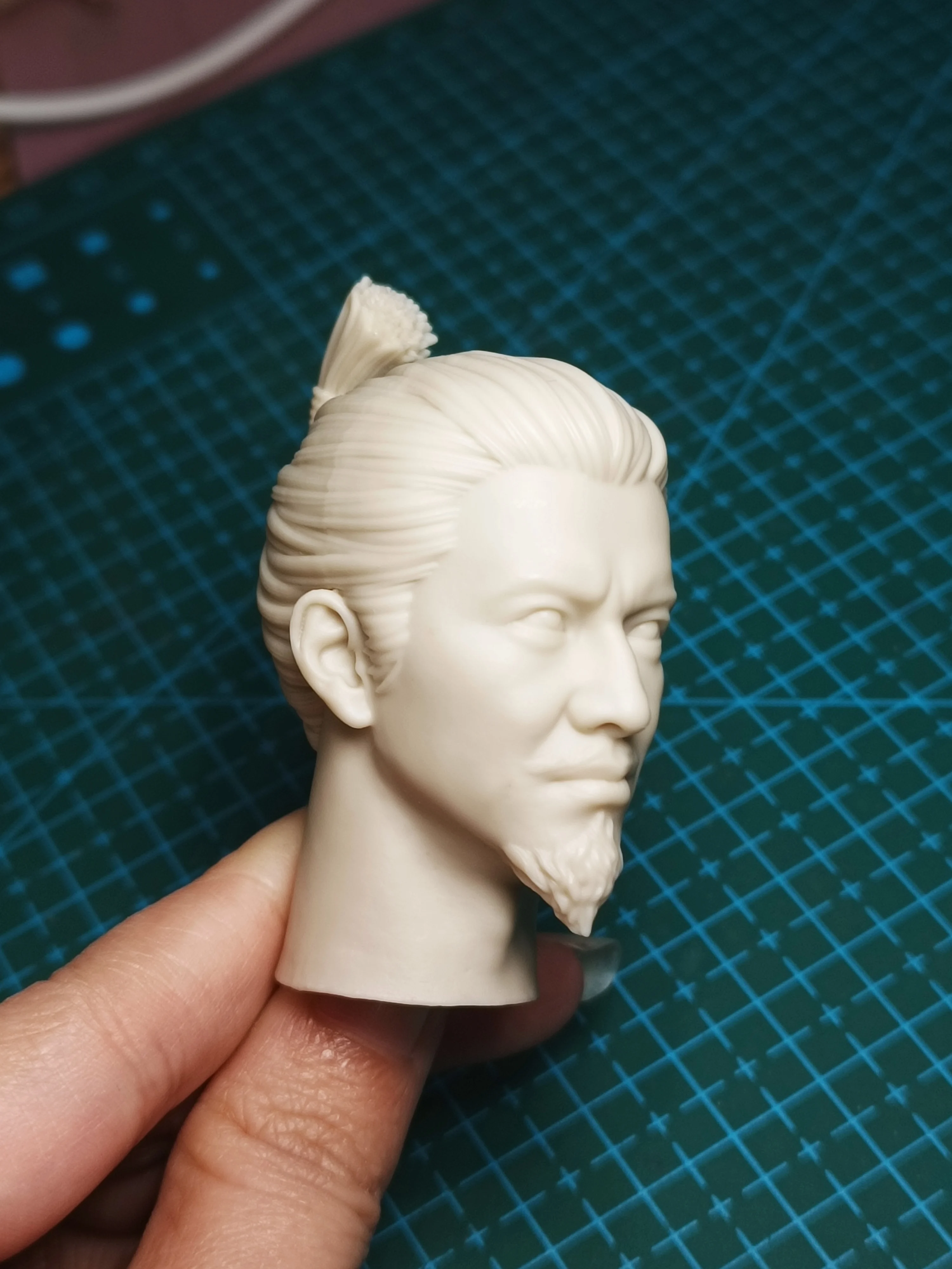1/6 Bilancia Antico Samurai Giapponese Maschio 3D Testa Intagliare Modello di Bambola Giapponese Per 12 "Soldato Action Figure Giocattoli