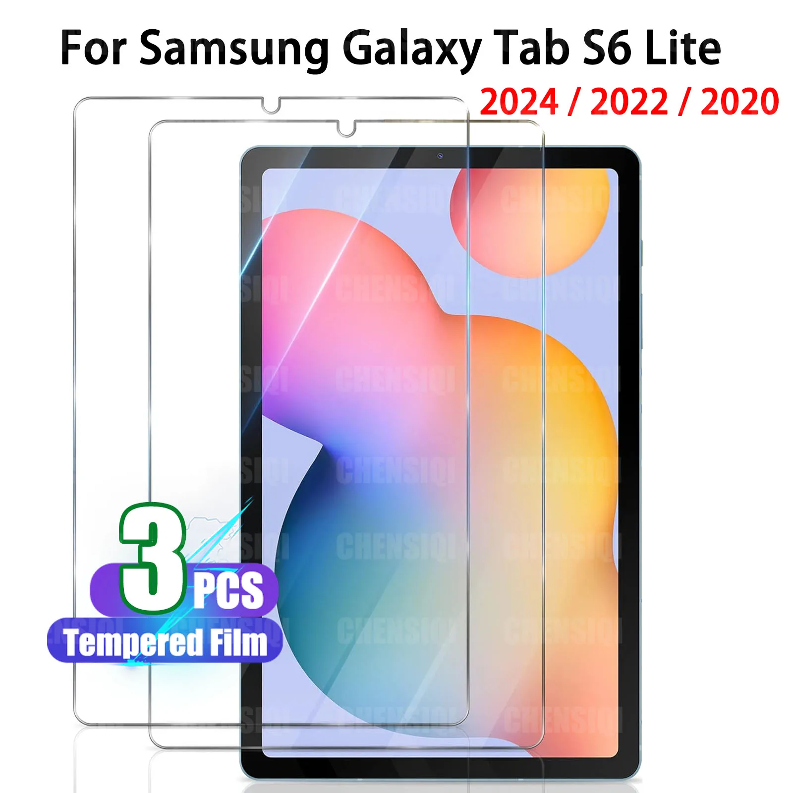 Защитная пленка для Samsung Galaxy Tab S6 Lite 10,4 дюйма 2024/2022/2020, защитная пленка для экрана, твердость 9H, закаленное стекло с защитой от царапин