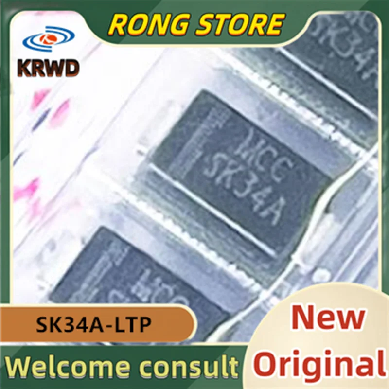 50PCS MCC New and original SK34A-LTP SK34A 40V 3A SMA