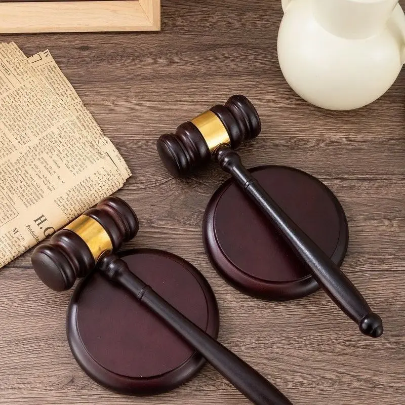Judge Auction Solid Wood Hammer Prop  Court Court  Trial Wooden  Children's Toys Catch Zhou