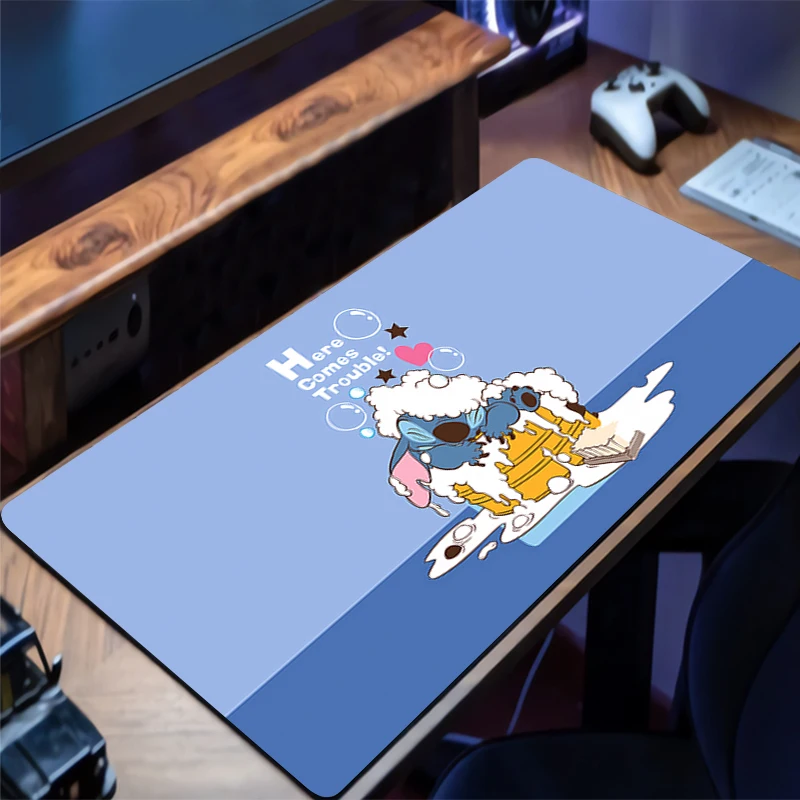 Mouse pad ponto lockedge grande kawaii bloqueio borda acessórios de jogos computador gamer teclado mouse tapete mesa mousepad para presente