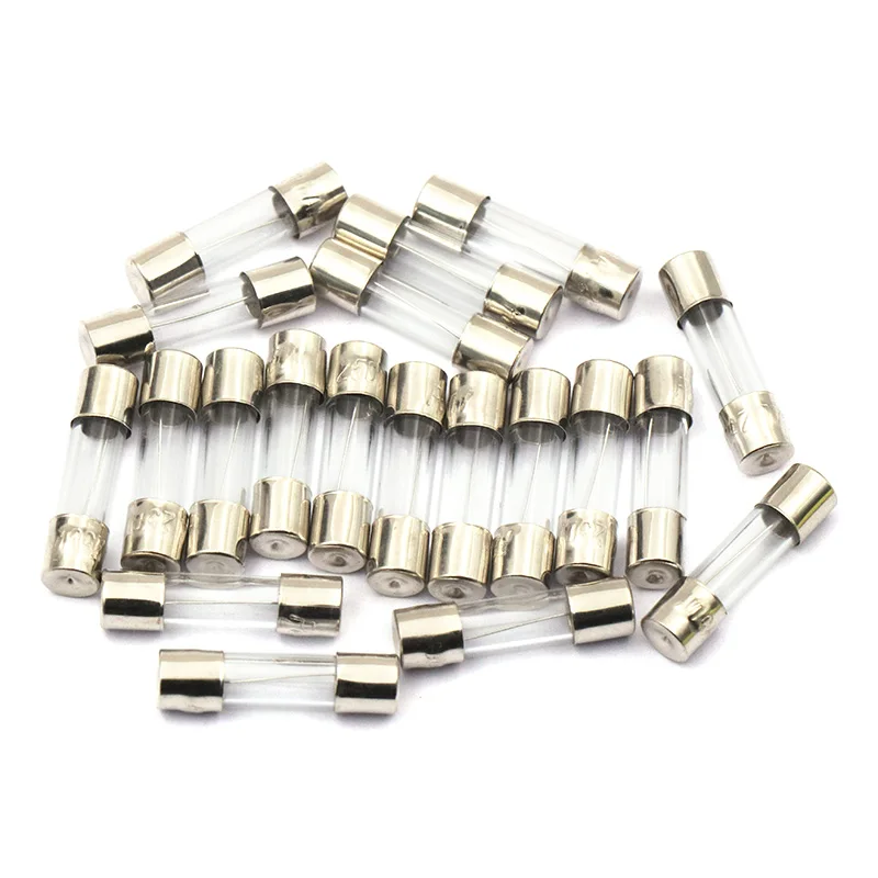 100Pcs Set 5x20mm Quick Blow Glass Tube Fuse Assorted ,Fast-blow Glass Fuses