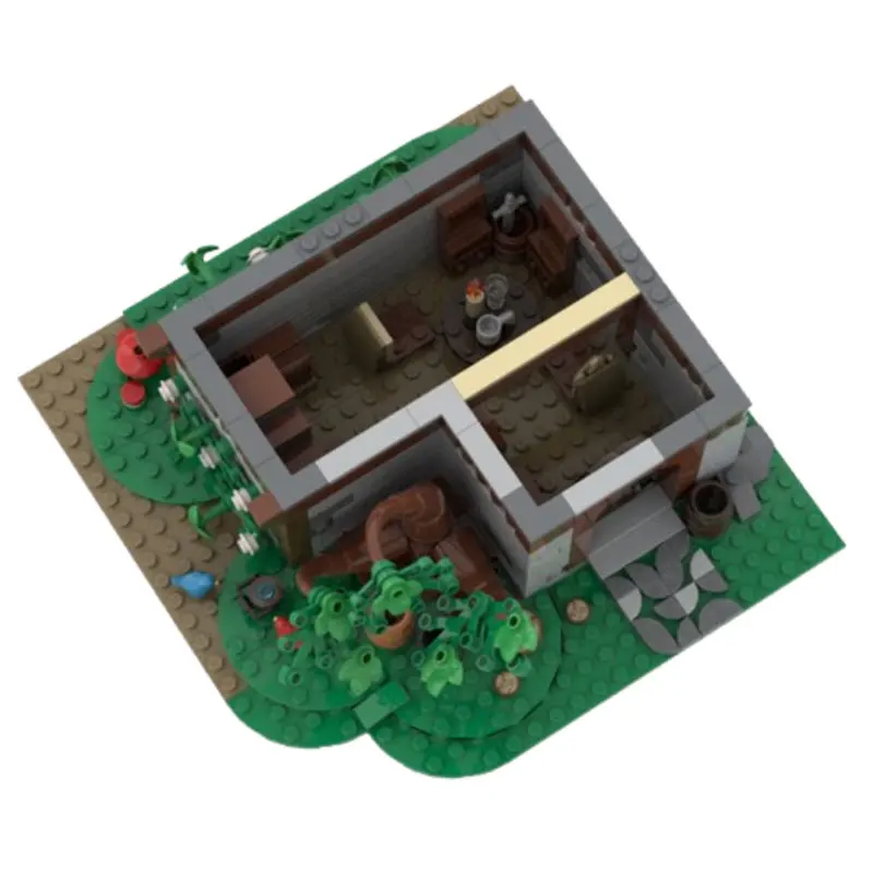 Spot MOC-215807 220771 boulangerie médiévale et maison bricolage assemblage de petites particules bloc de construction jouet modèle coffret cadeau ornements