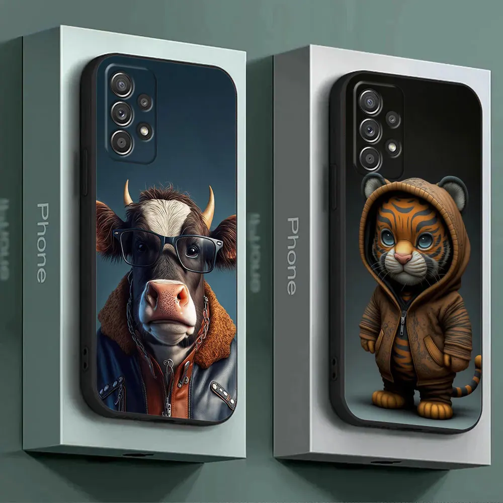 고양이 원숭이 어머니 암소 말 호랑이 삼성 갤럭시 A56 케이스 A54 A52 A53 5G A36 A34 A35 A33 A32 A50 A72 A26 A25 A16 전화 커버