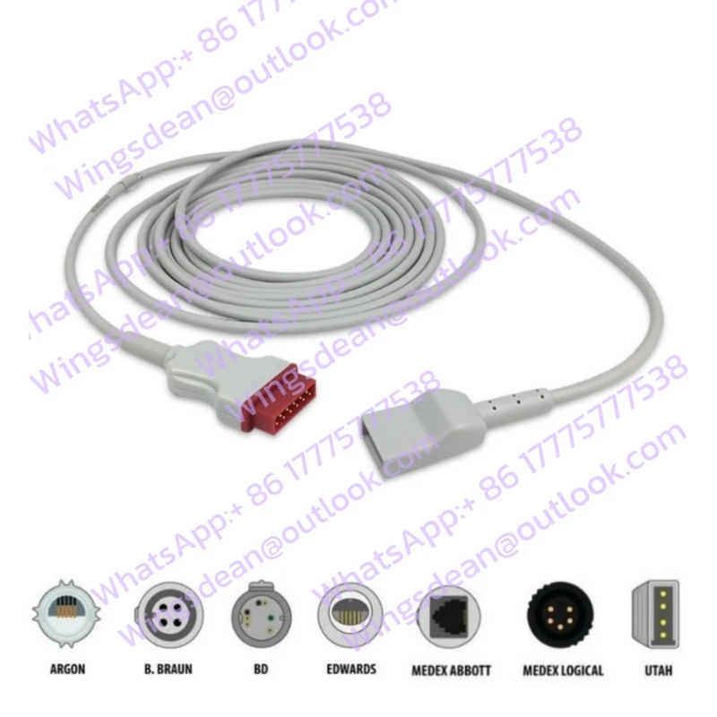 Healthcare Marquette IBP Adapter Cable/ Edwards Compatible 700078-001, 2104162-001, 700075-001