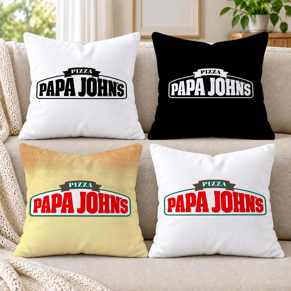 Brand P-Papa J-John's Cushion Cover Short Plush Double-Sided Printing Sofa Bedroom Pillow Case Aesthetic Home Decor