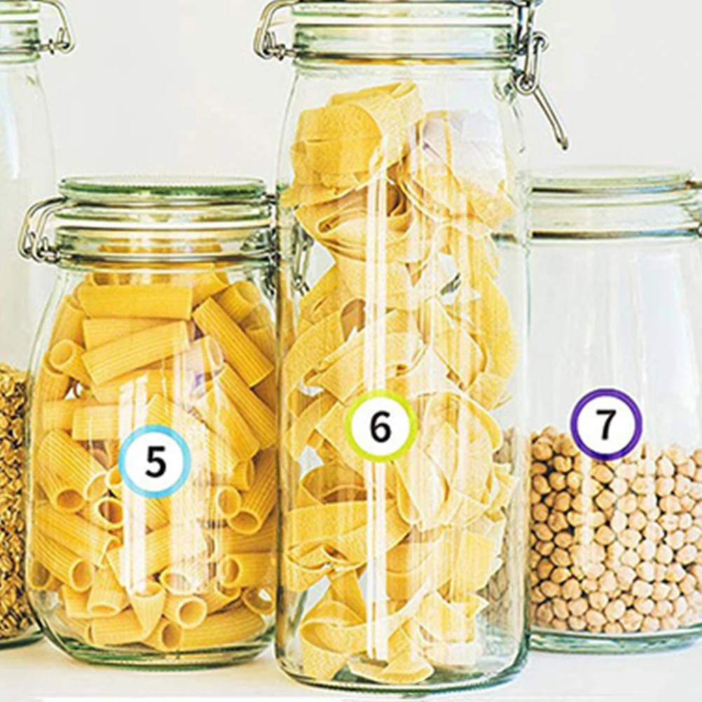 

20 Sheets Colorful Number Stickers Self-Adhesive Classification Labels For Storage Organizing Numbered Decals