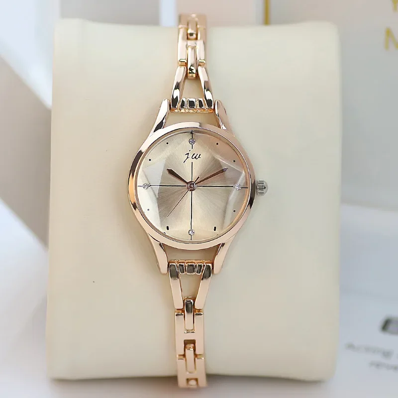 

Luxury Bracelet Watch for Women Elegant Rose Gold Ladies Wrist Watches Rhinestone Simple Fashion Female Quartz Relogio Feminino