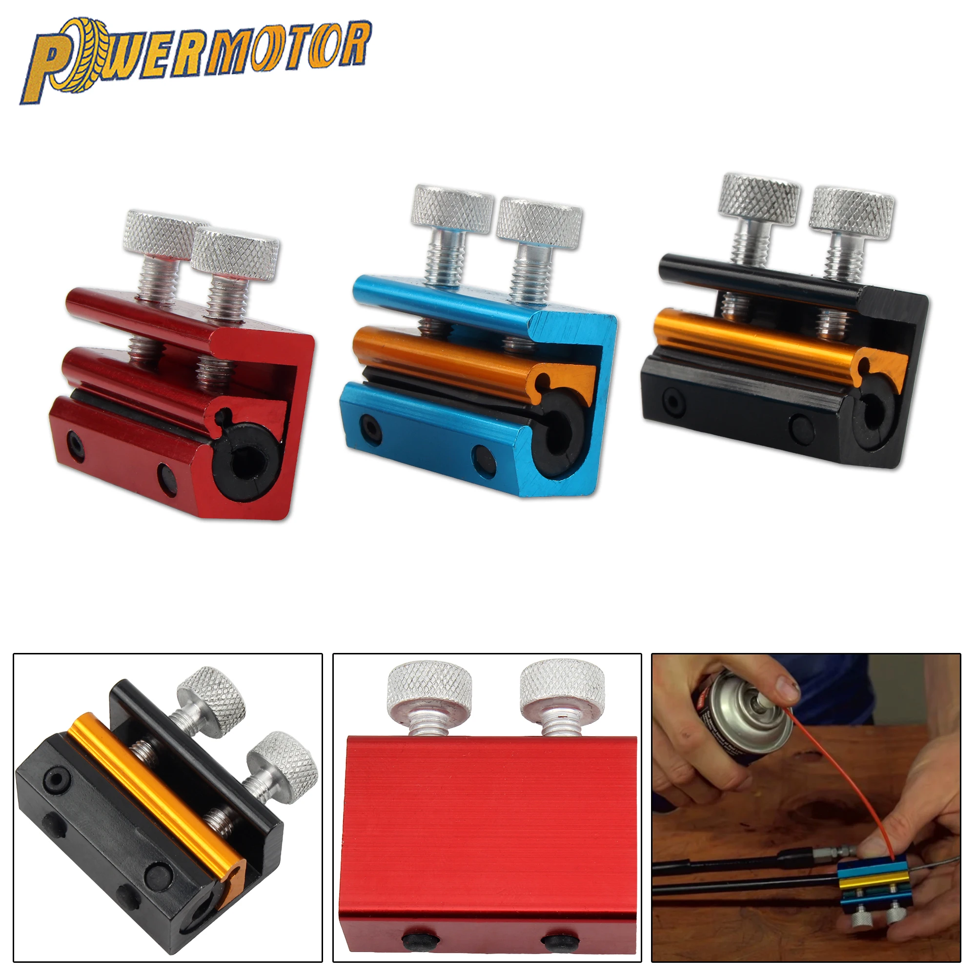 

Universal Motorcycle Dual Head Oil Clamp Cleaning Maintenance Tool Brake Cable Oiler Cable Lubricator Wiring Harness Lubricator