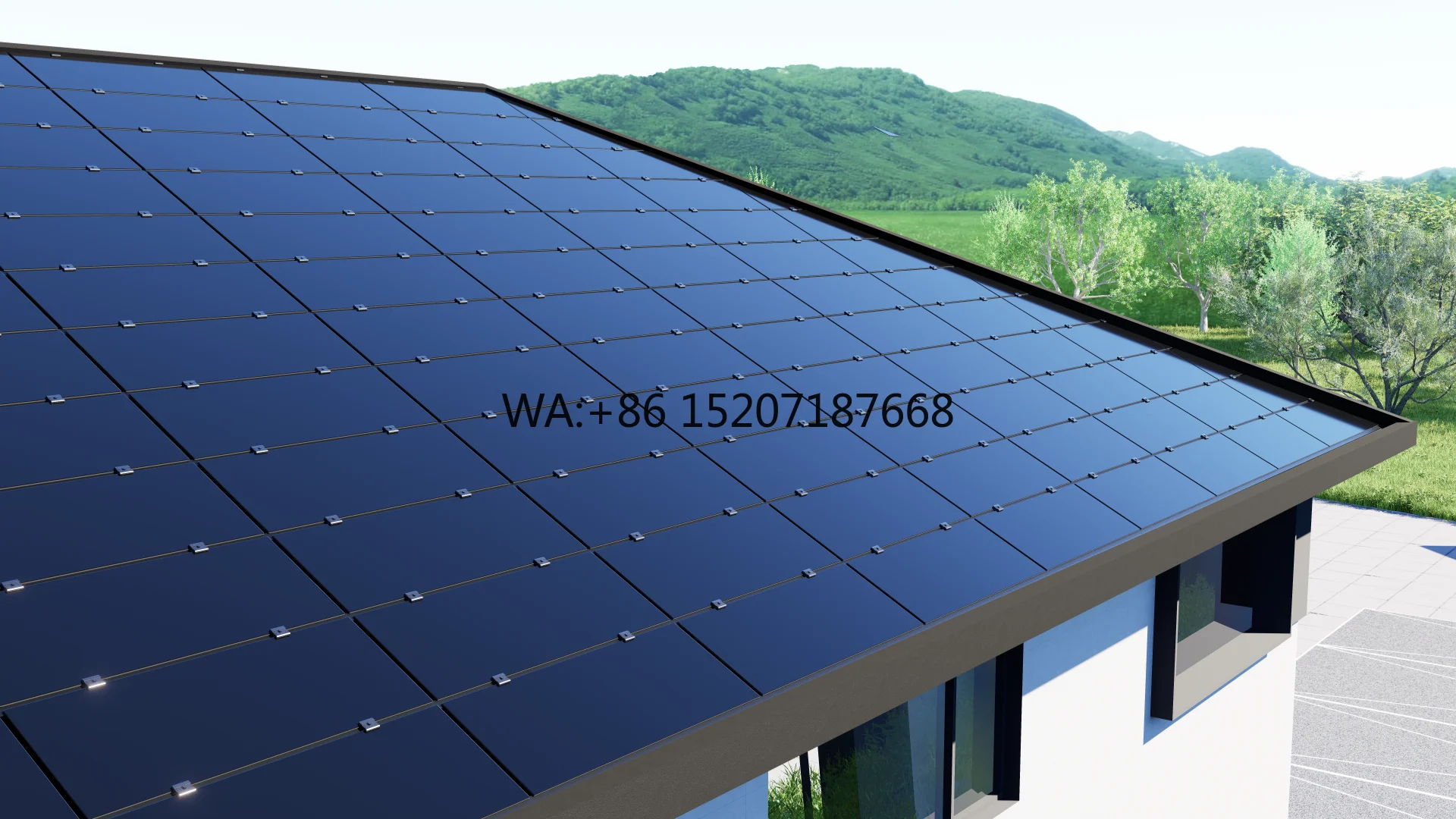 Bifacial Monocrystalline Silicon PERC Energy Efficient Product SANGNI 100W BIPV Solar Roof Tiles One-Stop Service N-Type