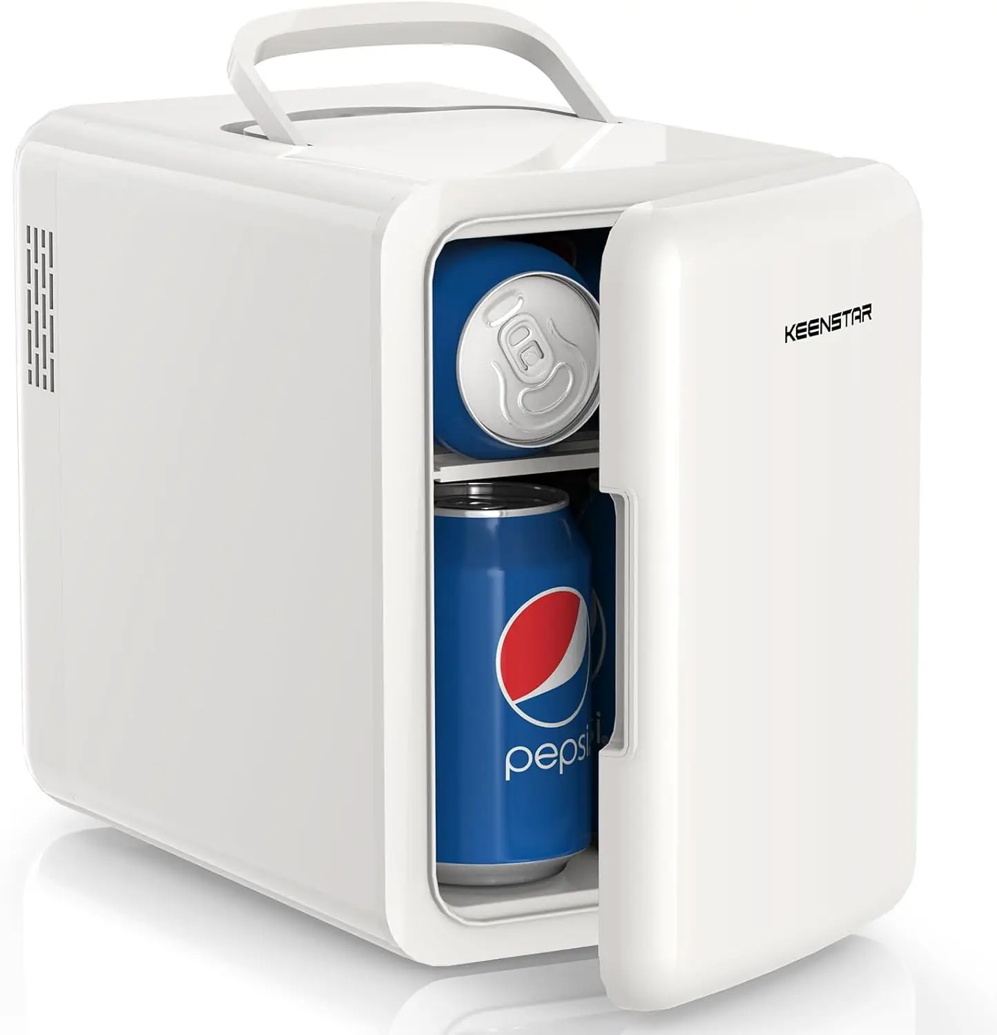 

Mini Fridge 6L, 110V AC/12V DC Portable Cooler Warmer for Bedroom, Office, Dorm, Car – 8 Can Size