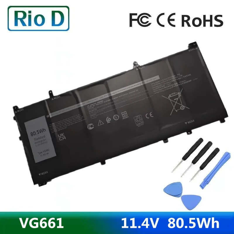 

VG661 11.4V 80.5Wh Laptop Battery For DELL Alienware VG661 V4N84 X14 R1 R2