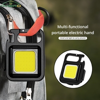 Mini Flashlight Keychain Carry LED COB Work Light Flashlamp Waterproof USB Charge Convenient Emergency Outdoor Lighting Camping
