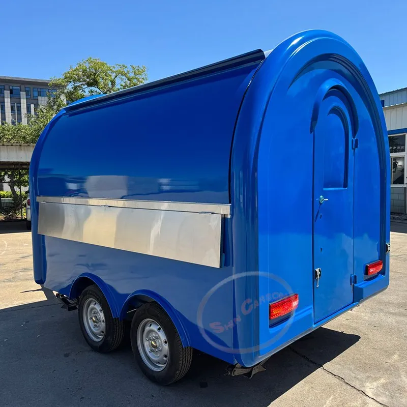 

Mobile Outdoor Pizza Oven Trailer Customized Travel Concession Stand Food Cart Container Restaurant for Sale