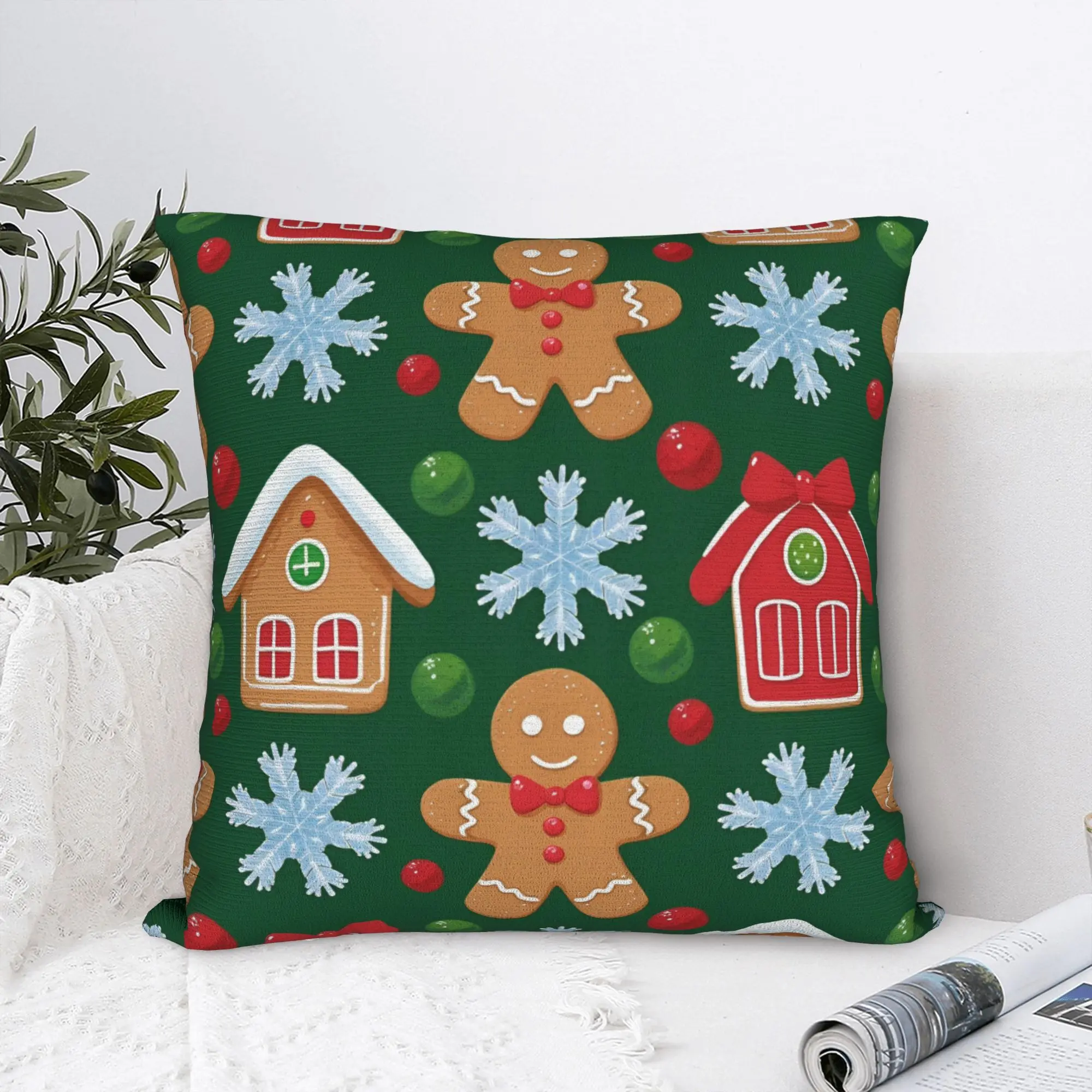 Christmas xmas Santa Claus Pillowcases Accessories Printed Cushion Cover  Pillow Covers Chair Decorations Square Multi Size