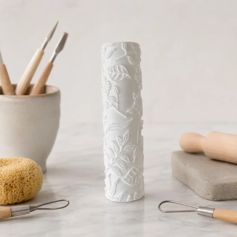 3d Printed Embossing Roller Soft Clay Roller Polymer Clay Texture Roller Set Floral Embossed 3d Printed Tool for Earrings