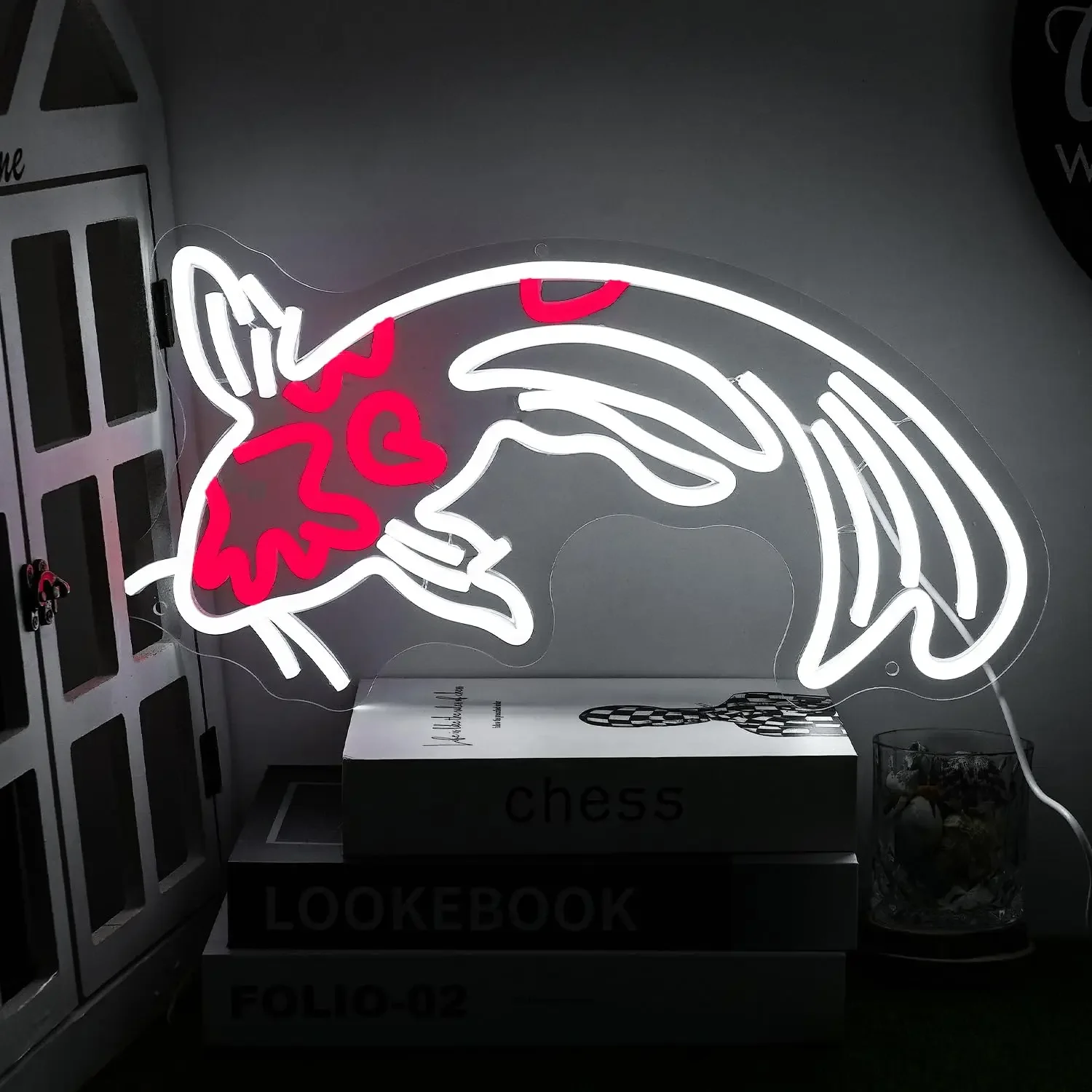 Neon Sign Koi Carp Neon Signs Warm Red Lucky Fish Neon Signs for Wall Decor for Bar Restaurant Office Fishroom Koi Pond