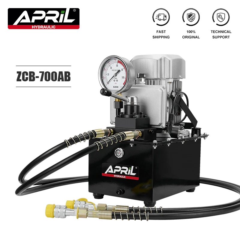 Apriltool مضخة هيدروليكية كهربائية مزدوجة التمثيل ذات ضغط عالي ZCB-700AB