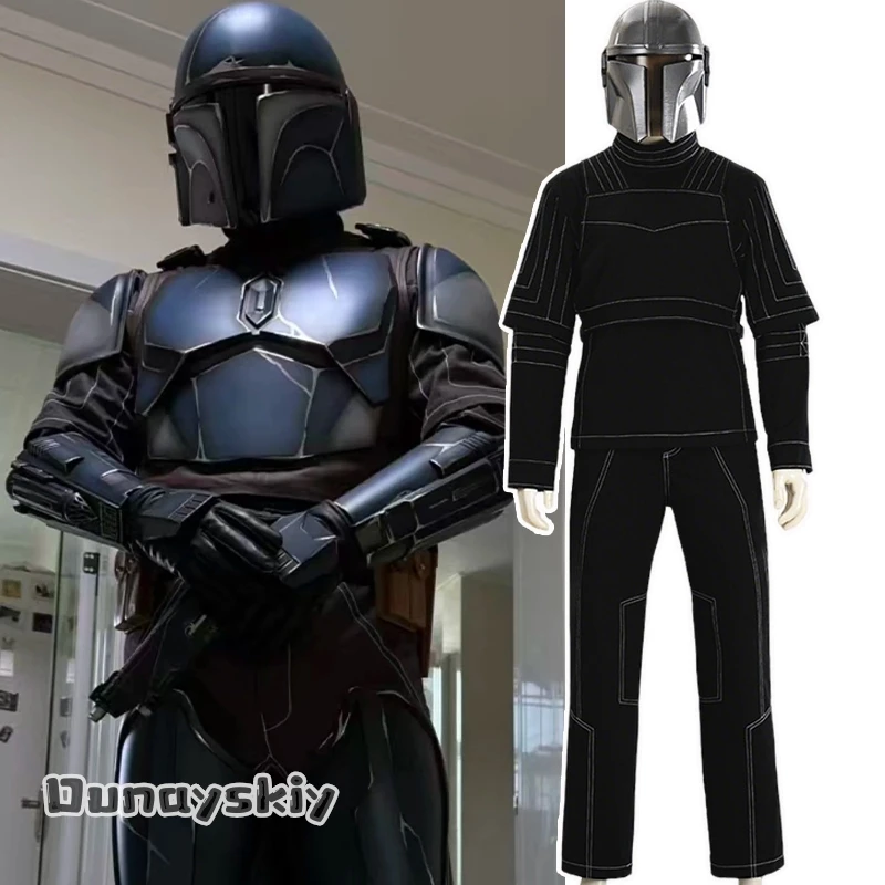 Disfraz de Cosplay de Din Djarin, Traje Mandaloriano con Capa, Casco y Accesorios para Adultos, Disfraz de Halloween, Adornos y Accesorios