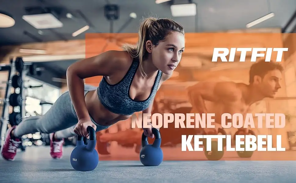 Neoprene Coated Solid Cast Iron Kettlebell