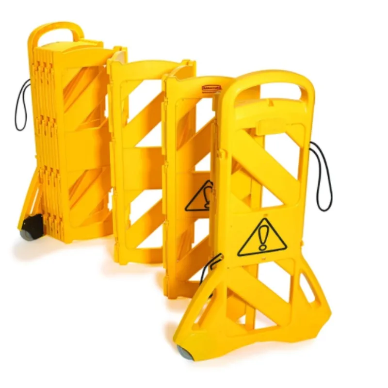 Yellow Expandable Mobile Barricade Fence System