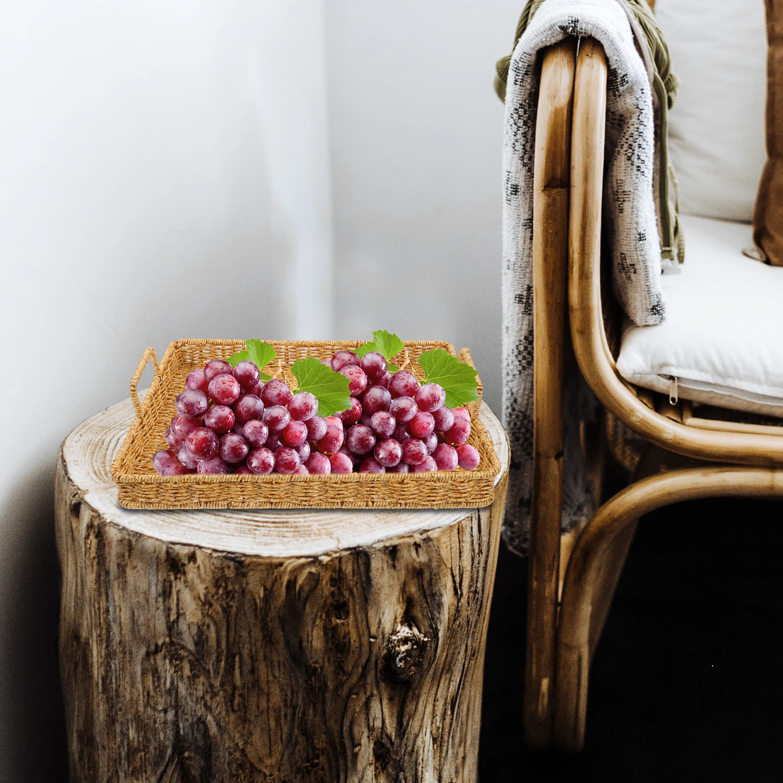 

Поднос для хлеба с двойными ручками из полипропилена, в ретро-стиле, многофункциональный, для подачи тортов, десертов, фруктов, для кухни и пекарни