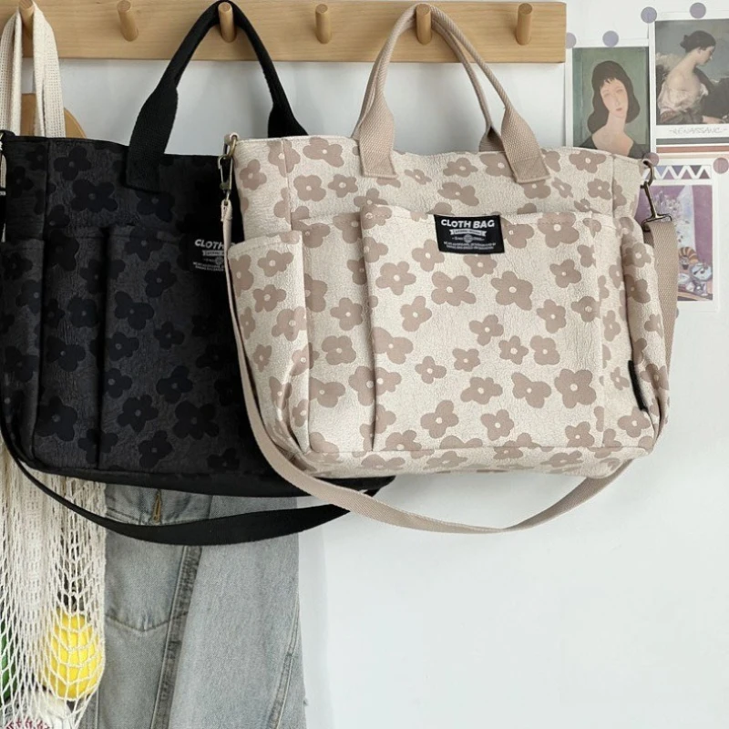 Canvas Tote Designer - Bolso Tote con Diseño Floral 3D,