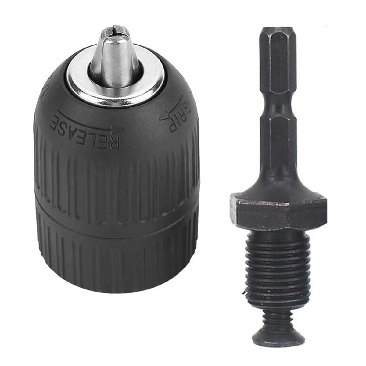 2 pezzi di adattatore per Set di mandrini a tenuta manuale mandrino per trapano senza chiave da 10mm per impieghi gravosi con strumenti Hardware per adattatori