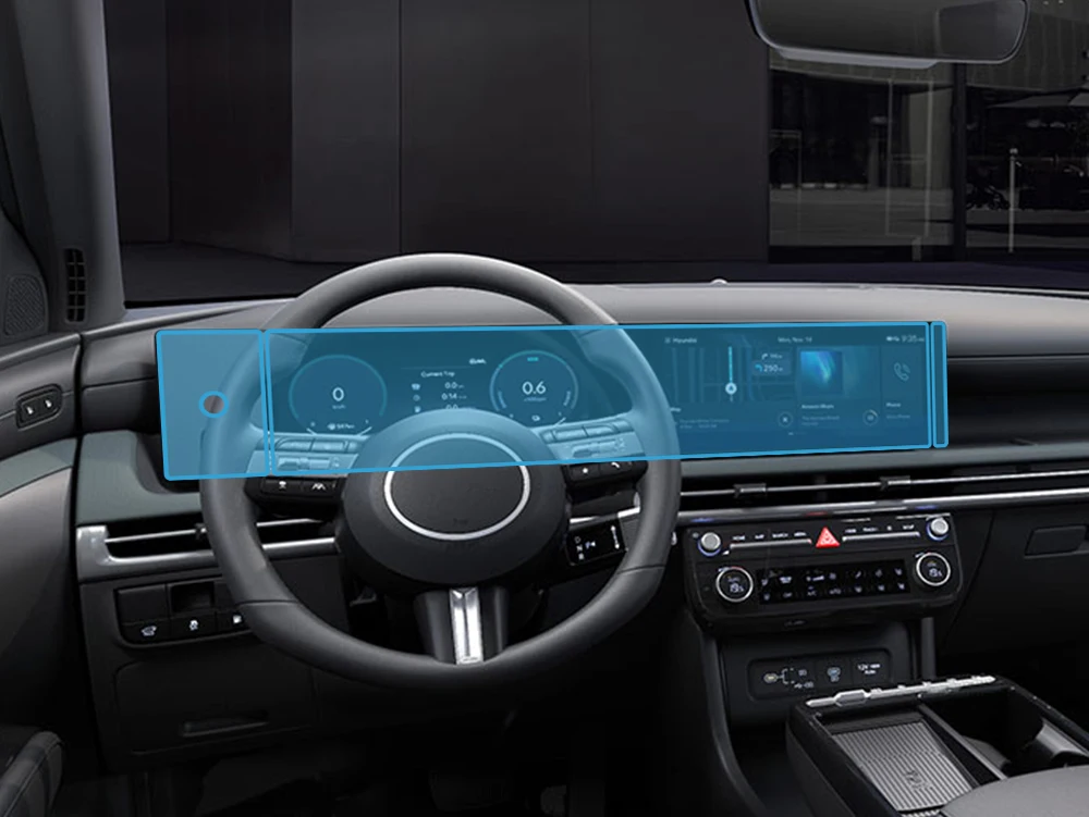 Für Hyundai Tucson 2025 2026 Vorgeschnittene TPU-Armaturenbrett-Displayschutzfolie Kratzfeste Transparente GPS-Navigations-PPF-Aufkleber – Detail 1