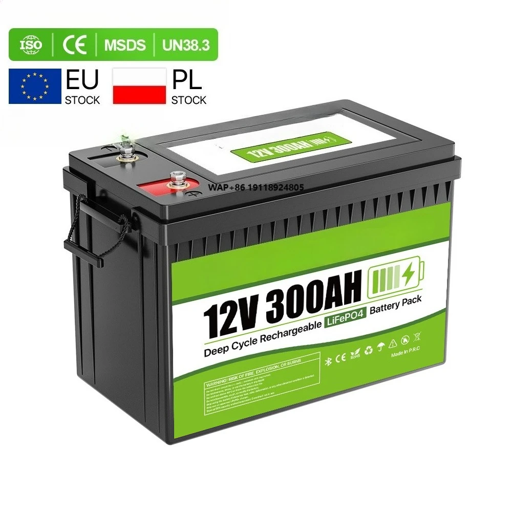 

Аккумуляторная батарея LiFePO4 12В 24В 200Ач с длительным сроком службы для хранения солнечной энергии, склад ЕС