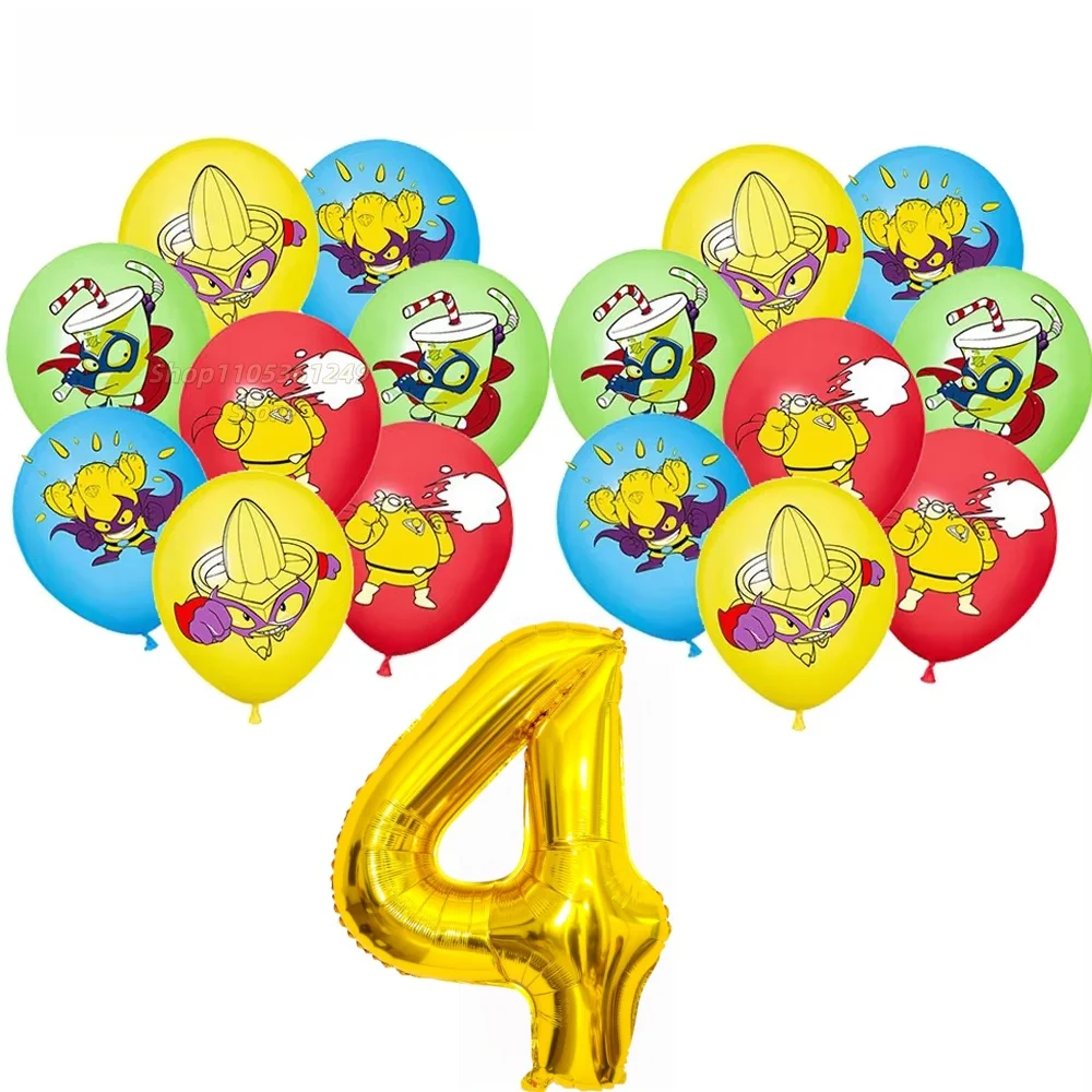 Superthings Themen-Geburtstagsparty-Dekoration Superzings Zahlenballons Hintergrund Tortendekoration Partyzubehör Babyparty-Geschenke – Detail 8