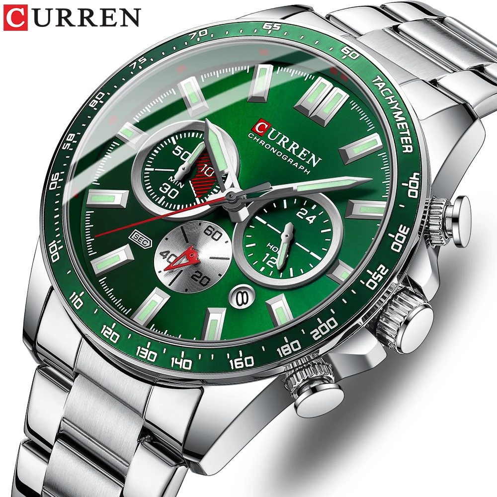 

CURREN Fashion Casual Men's Watch Luxury Stainless Steel Quartz Watch Simple And Exquisite Luminous Calendar Clock Reloj Hombre