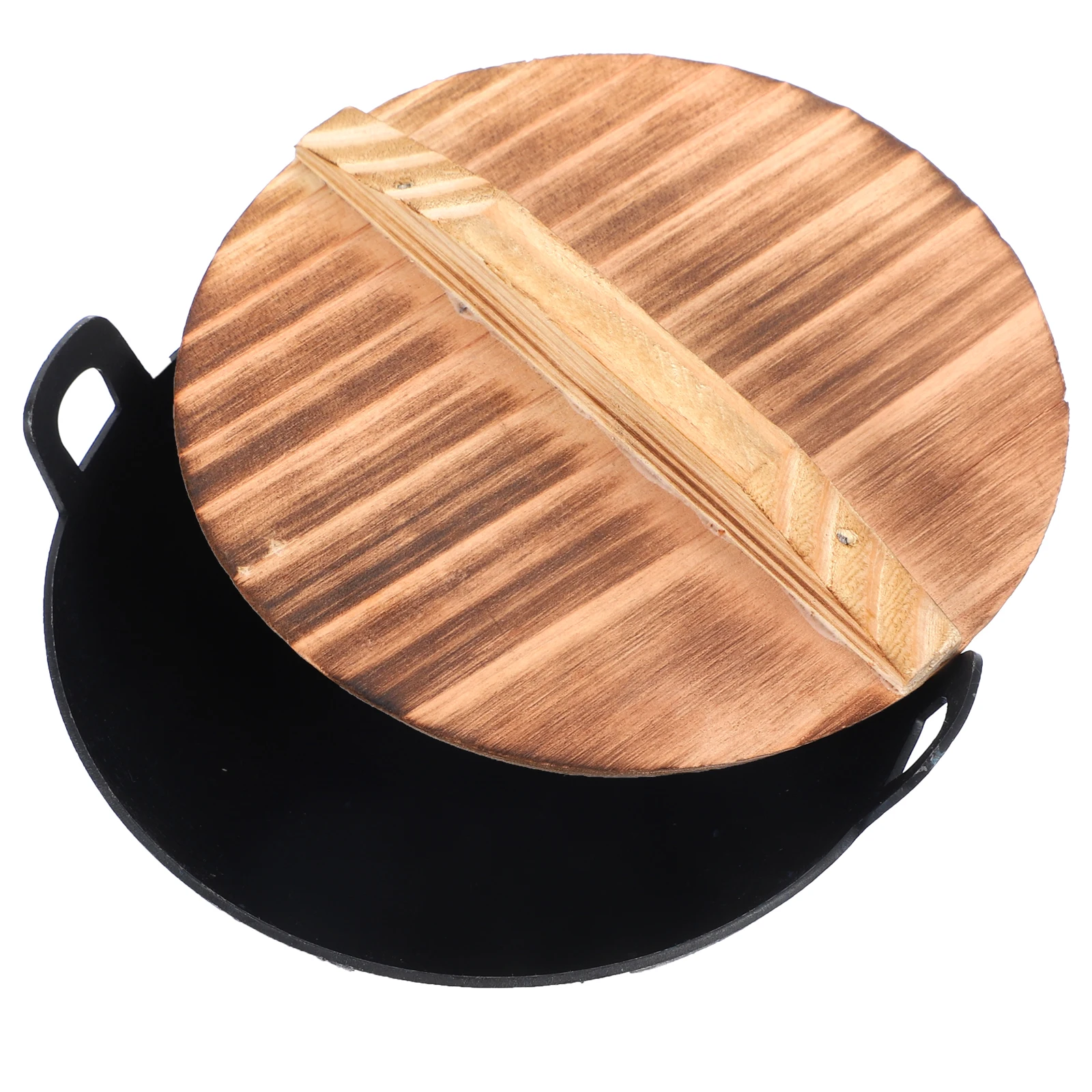

Stir Mini Iron Wok Kitchen Cooking Gadget Utensils Wooden Miniature Accessory Work