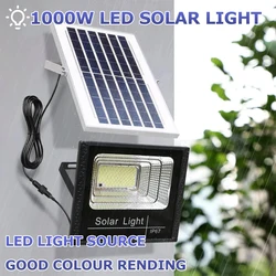 1000W Solar Light with Remote Control Outdoor LED Induction Light Energy Save Camping with Remote Control for Garden Street CAR