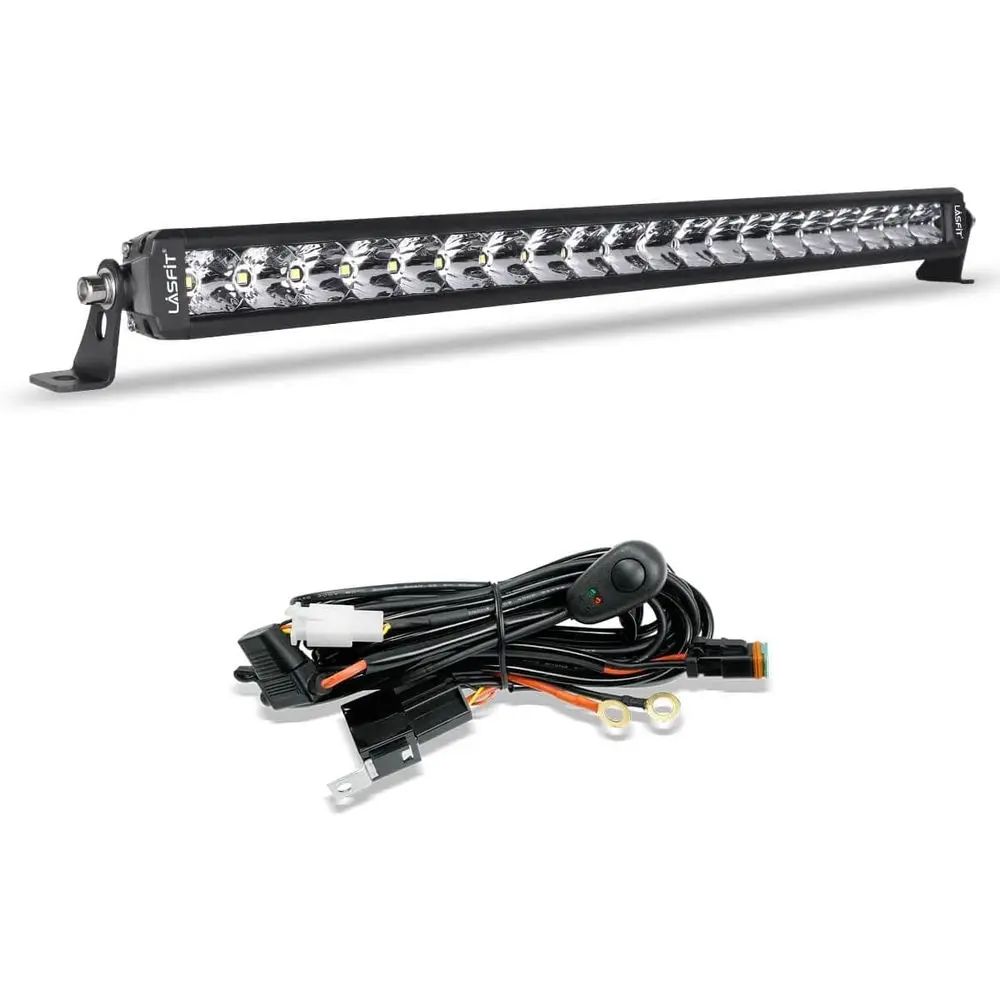 Barra de Luz LED Slim de 22 Polegadas com Feixe Combinado e Chicote de Fiação com 1 Cabo