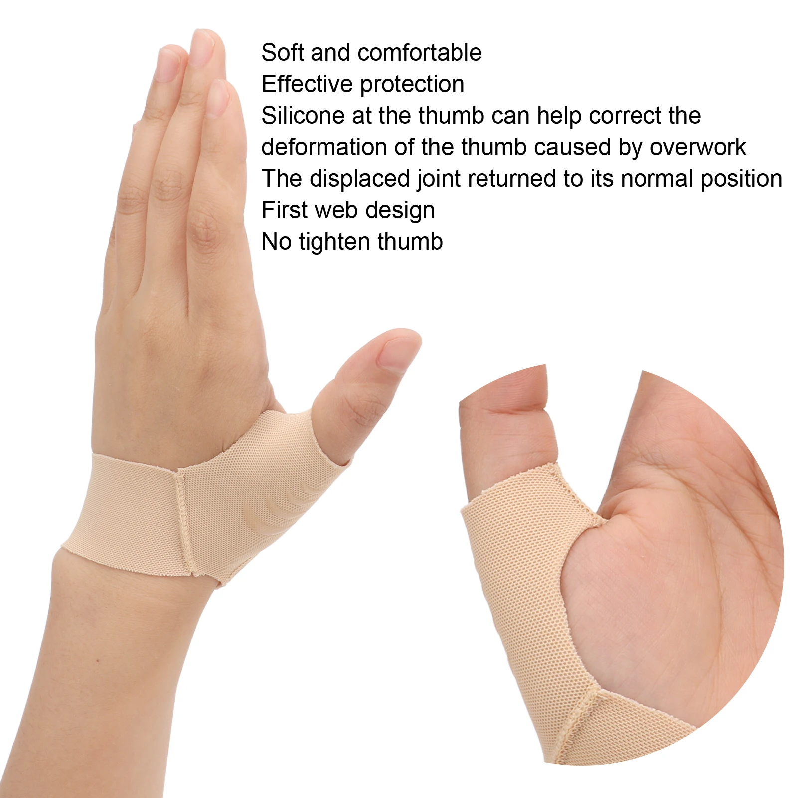 Thumb Brace Elastic Thumb Support Brace Thumb Compression Arthritis Gloves for Joint Pain Tendonitis Sprains Thumb Support Brace