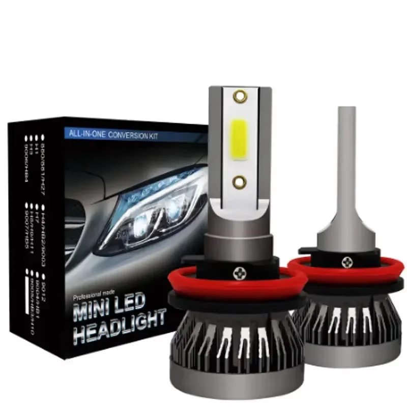 

Factory Price 2pcs Car LED Headlight 6000LM 6000K Mini LED Bulb H1 H4 H11 9006 New Hot Selling Car Headlight Fog Light